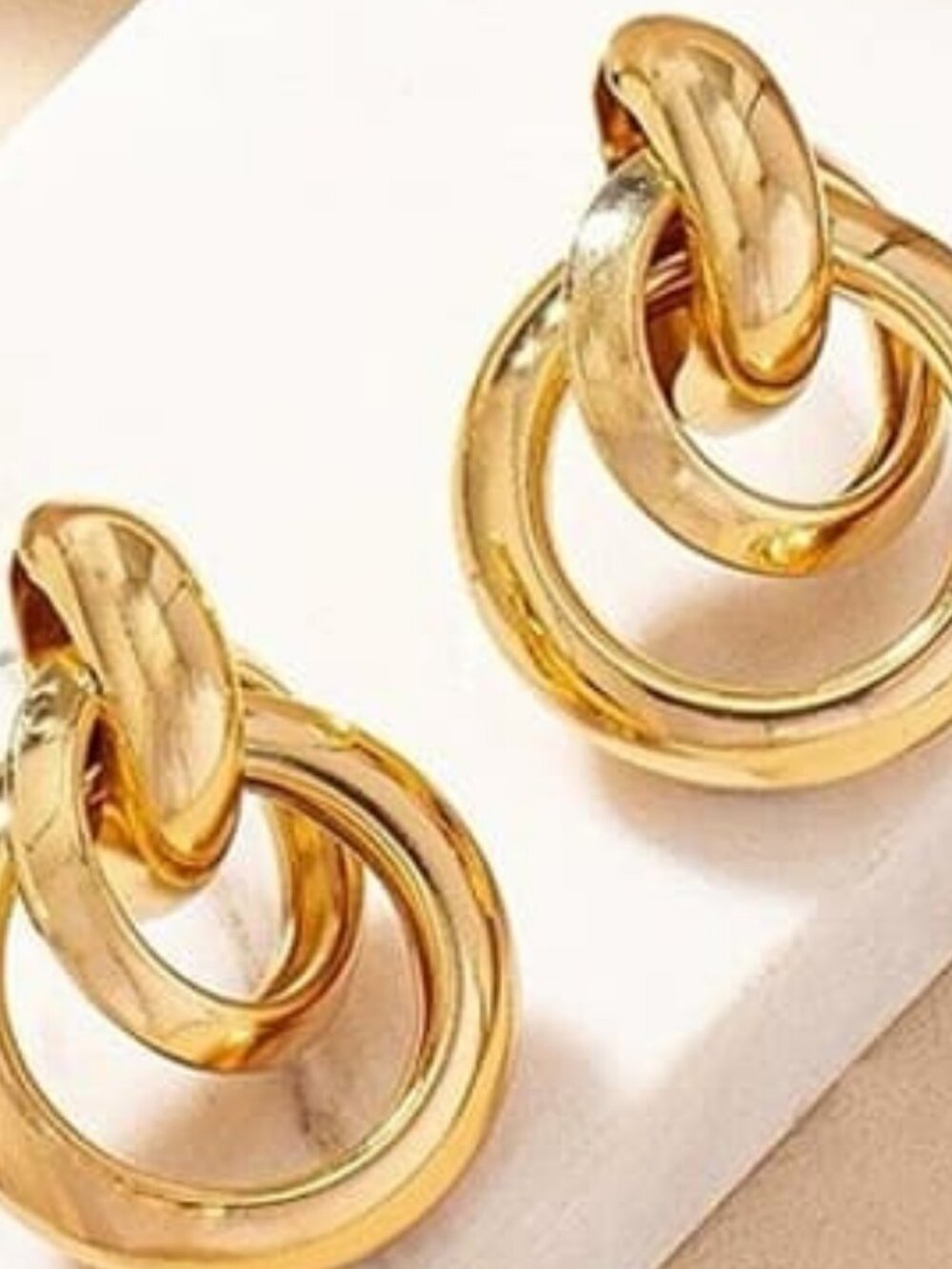 geometric circle earrings